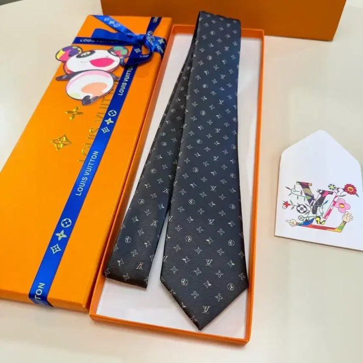 [BUNJANG] Louis Vuitton Monogram Silk Necktie Full Box / 루이비통 모노그램 실크 넥타이 풀박스