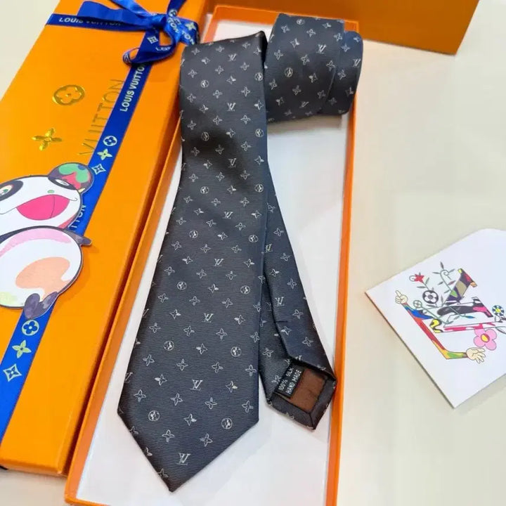 [BUNJANG] Louis Vuitton Monogram Silk Necktie Full Box / 루이비통 모노그램 실크 넥타이 풀박스