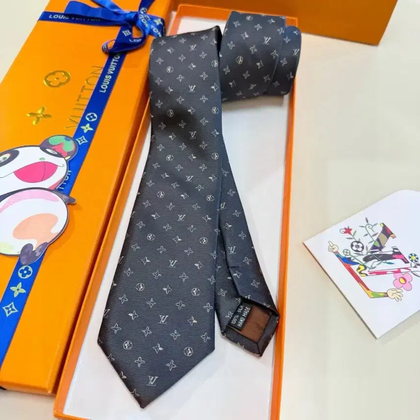 [BUNJANG] Louis Vuitton Monogram Silk Necktie Full Box / 루이비통 모노그램 실크 넥타이 풀박스