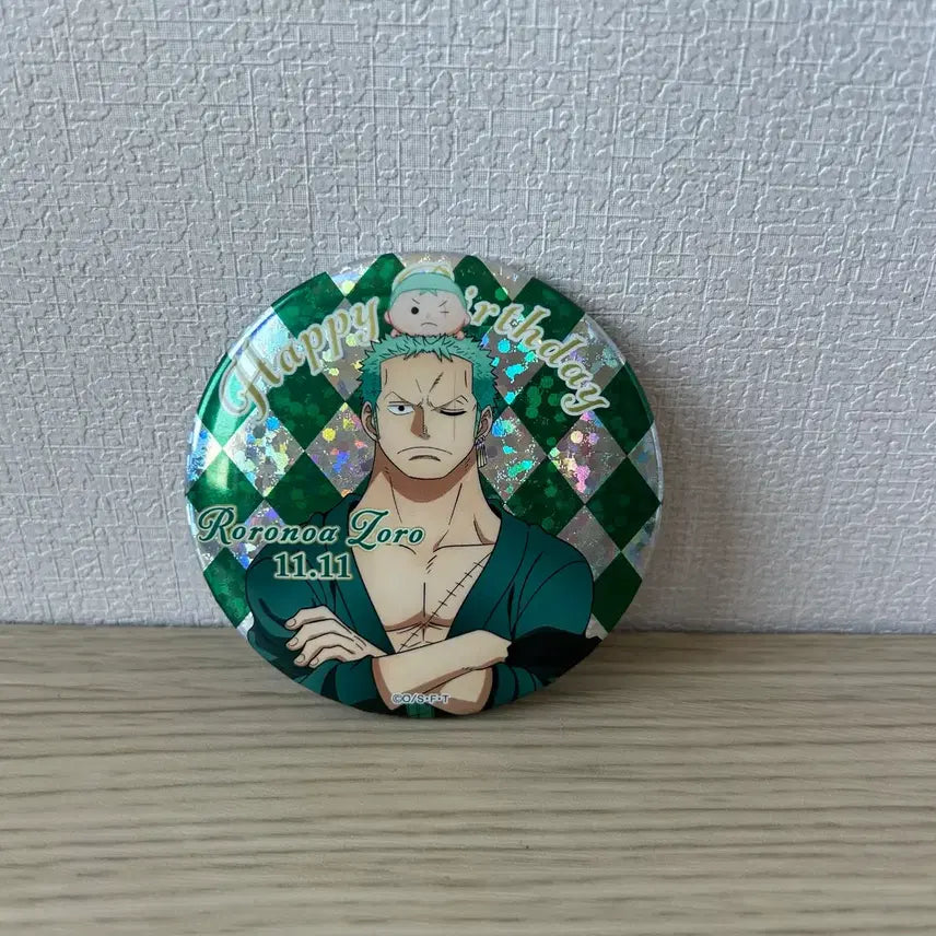 [BUNJANG] One Piece Roronoa Zoro Birthday Badge / 원피스 롤로노아 조로 생일 뱃지