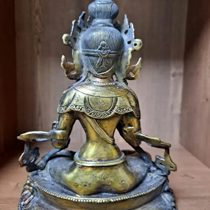 [BUNJANG] Bronze Guanyin Statue with Case / 금동 관세음불상   골동     케이스  유