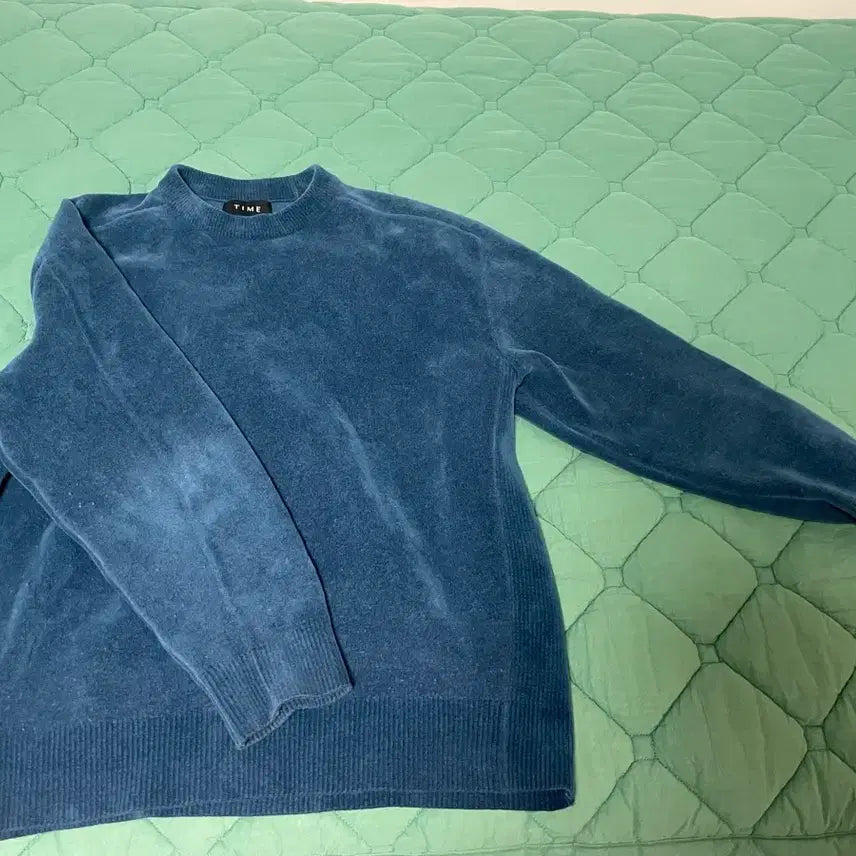 [BUNJANG] Time Homme Wool Blend Knit Sweater Smoke Blue / 타임옴므 울 블렌드 니트 스모크블루색상 95사이즈 팔아요.