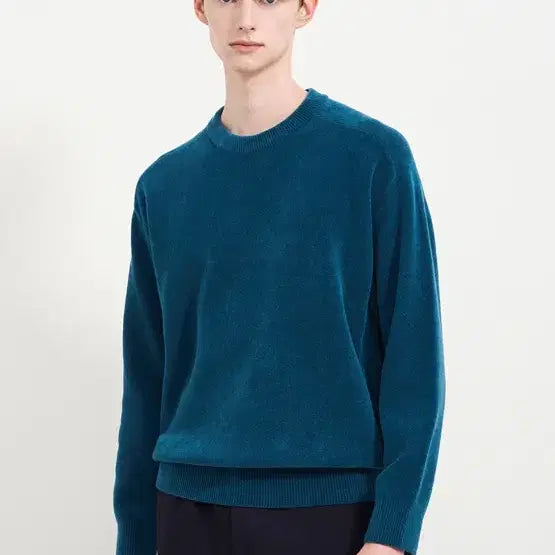 [BUNJANG] Time Homme Wool Blend Knit Sweater Smoke Blue / 타임옴므 울 블렌드 니트 스모크블루색상 95사이즈 팔아요.