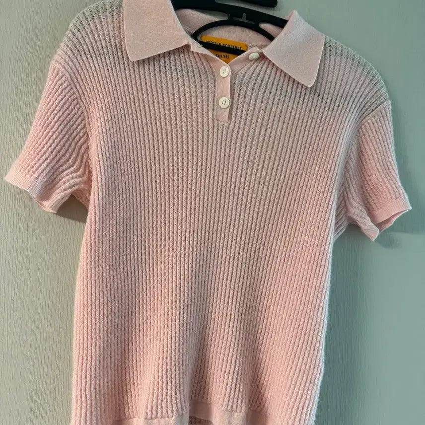 [BUNJANG] Guest in Residence Pink Knit T-shirt / 게스트인레지던스 니트티셔츠