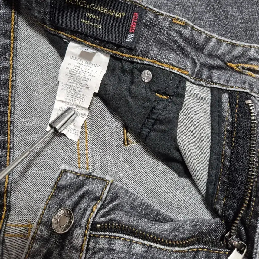 [BUNJANG] Dolce &amp; Gabbana Washed Black Denim Jeans / 돌체앤가바나 블랙 워싱 데님 청바지/34