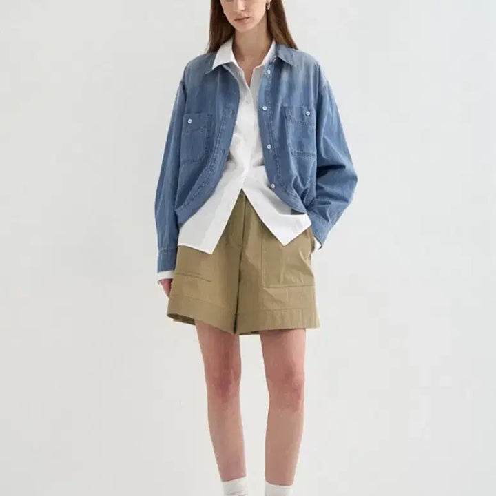 [BUNJANG] System 26SS New Arrival Light Denim Shirt Jacket / 한섬 26ss신상 시스템 라이트 데님 셔츠 자켓 55
