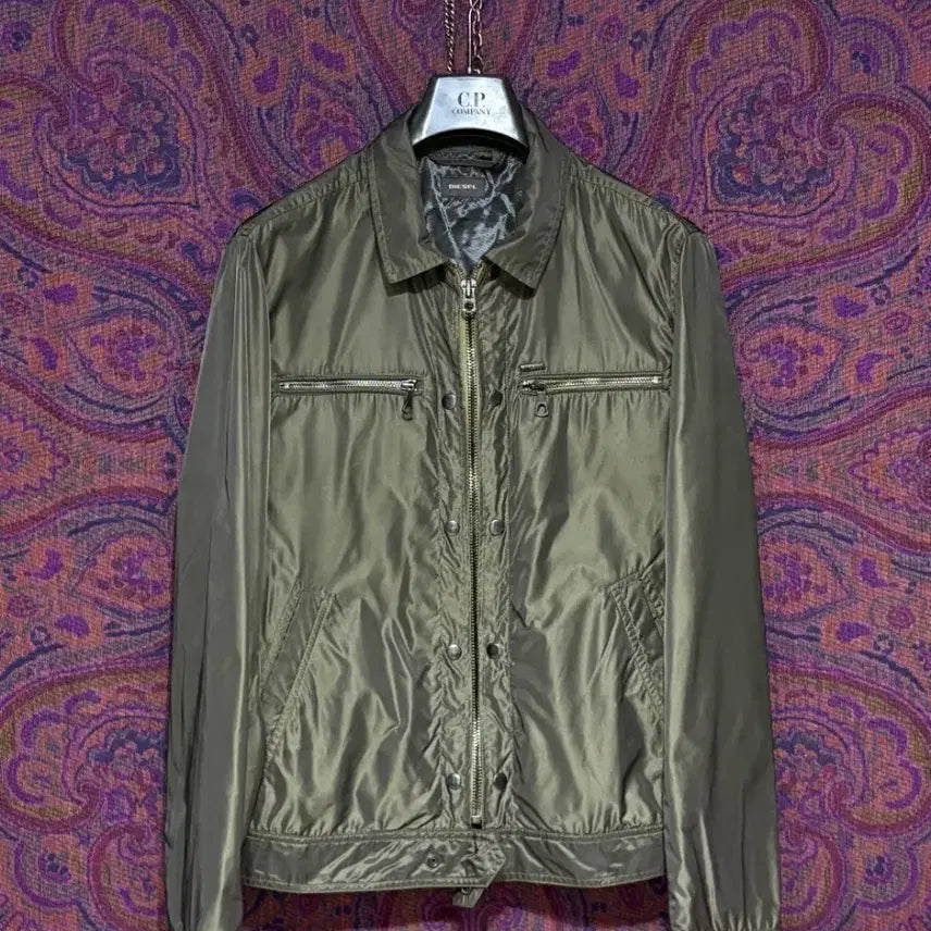 [BUNJANG] Diesel J-Bintur Nylon Motorcycle Jacket Dark Green / 디젤 J-Bintur 모터사이클 나일론 자켓