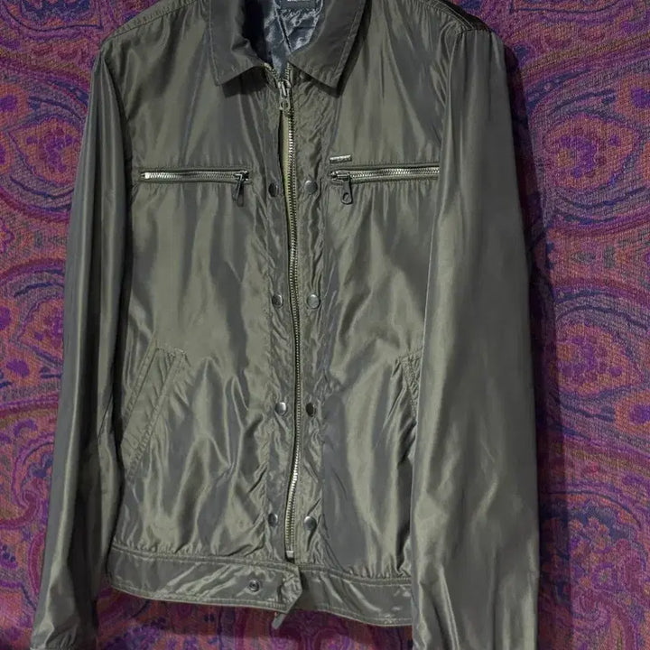 [BUNJANG] Diesel J-Bintur Nylon Motorcycle Jacket Dark Green / 디젤 J-Bintur 모터사이클 나일론 자켓