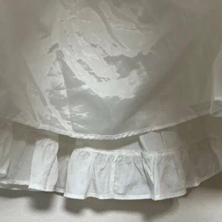 [BUNJANG] Layered White Mini Skirt / 새상품) 레이어드 치마 화이트 캉캉스커트 미니스커트