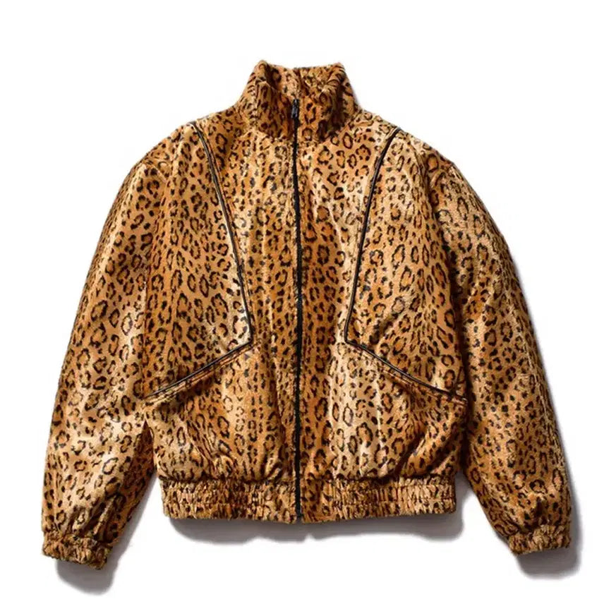 [BUNJANG] Minedenim Japan Leopard Athletic Jacket / 마인데님 Japan 레오파드 아슬레틱 자켓