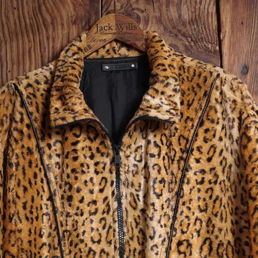 [BUNJANG] Minedenim Japan Leopard Athletic Jacket / 마인데님 Japan 레오파드 아슬레틱 자켓