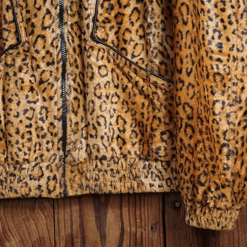 [BUNJANG] Minedenim Japan Leopard Athletic Jacket / 마인데님 Japan 레오파드 아슬레틱 자켓
