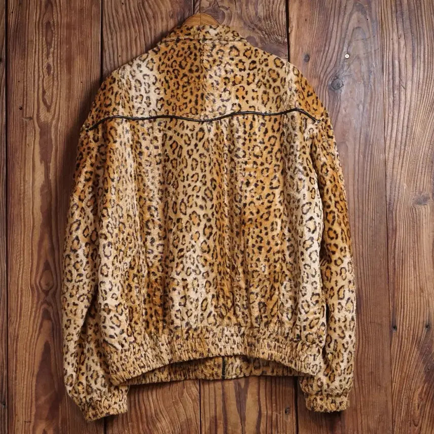 [BUNJANG] Minedenim Japan Leopard Athletic Jacket / 마인데님 Japan 레오파드 아슬레틱 자켓