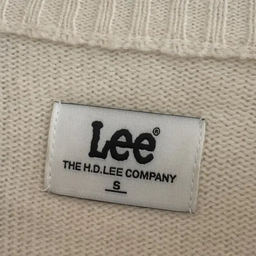 [BUNJANG] Lee Ivory Knit Logo Sweater / Lee 아이보리 니트