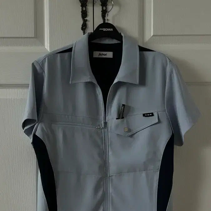 [BUNJANG] J.CHOI SS23 Zip Shirt Ice Blue / 지초이 SS23  ZIP SHIRTS ice blue 2사이즈