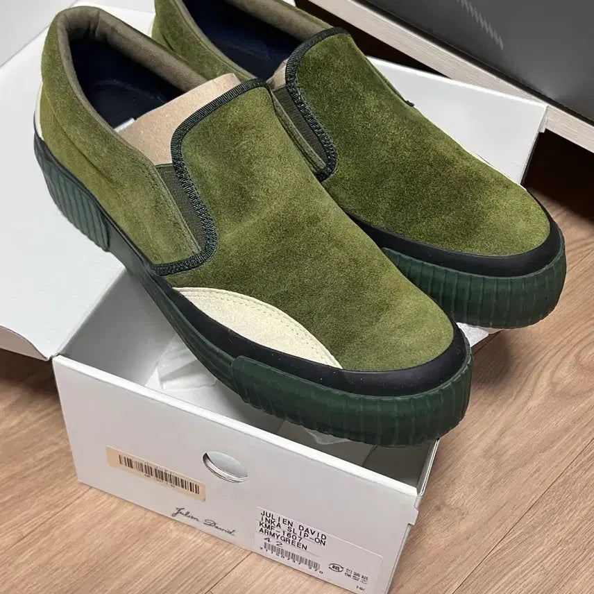 [BUNJANG] Julien David Inca Slip-On Amigreen Suede Sneakers / JULIEN DAVID 잉카 슬립온 아미그린