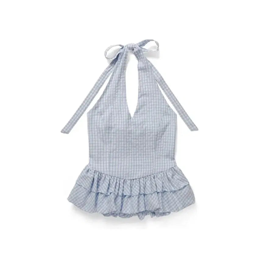 [BUNJANG] Without Summer Marine Halter Top / 위드아웃썸머 마린 홀터 탑