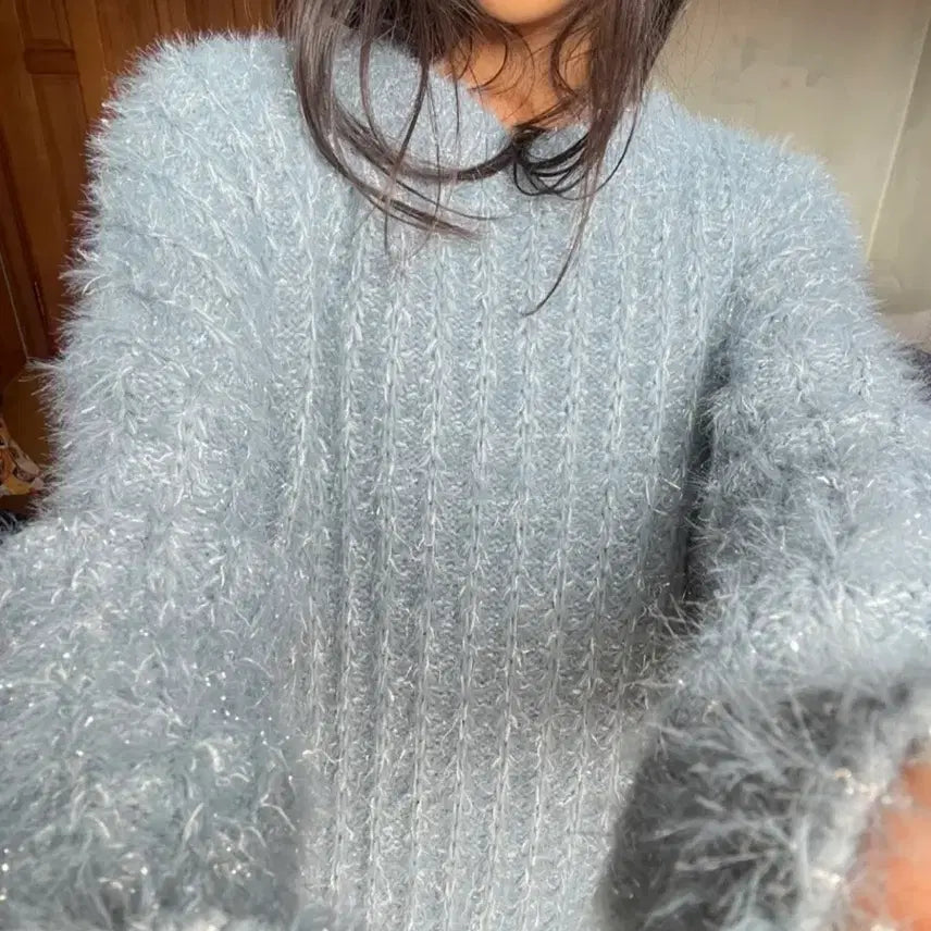 [BUNJANG] Wool Fuzzy Sweater - New / 양모 퍼지 스웨터 새상품