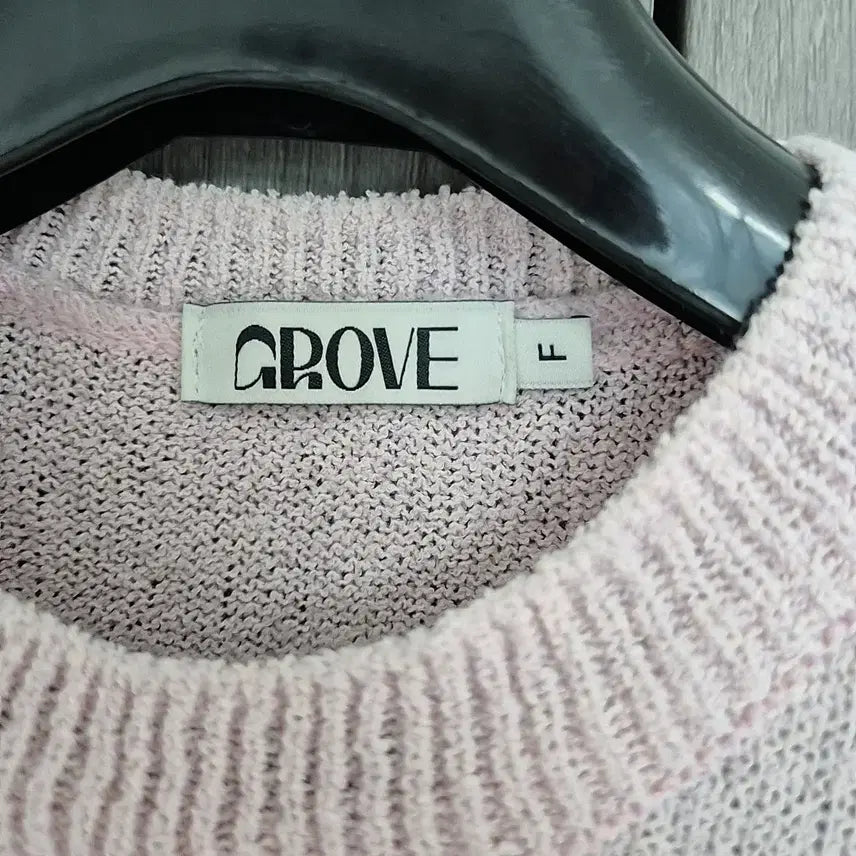 [SOLD OUT] 그로브grove 핑크 반팔 니트 티셔츠