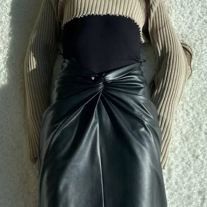 [BUNJANG] ZARA Leather Maxi Skirt / zara 레더 맥시 스커트
