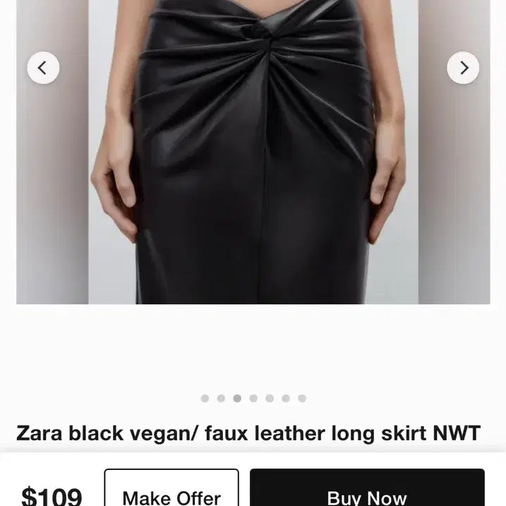 [BUNJANG] ZARA Leather Maxi Skirt / zara 레더 맥시 스커트