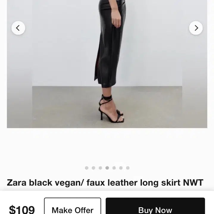 [BUNJANG] ZARA Leather Maxi Skirt / zara 레더 맥시 스커트