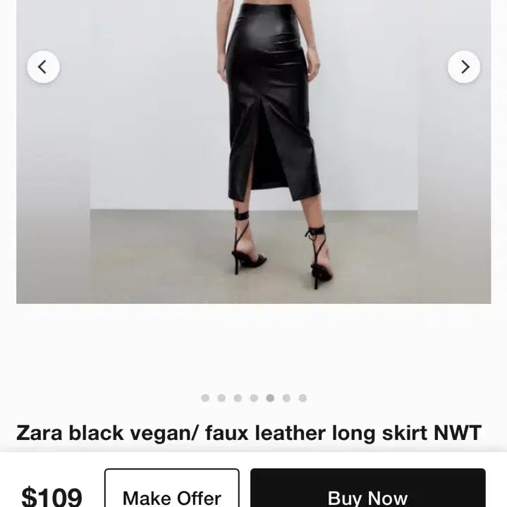 [BUNJANG] ZARA Leather Maxi Skirt / zara 레더 맥시 스커트