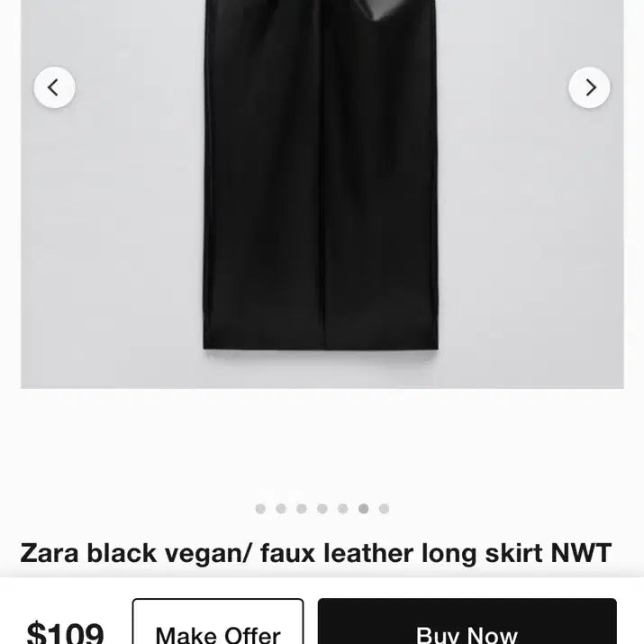 [BUNJANG] ZARA Leather Maxi Skirt / zara 레더 맥시 스커트