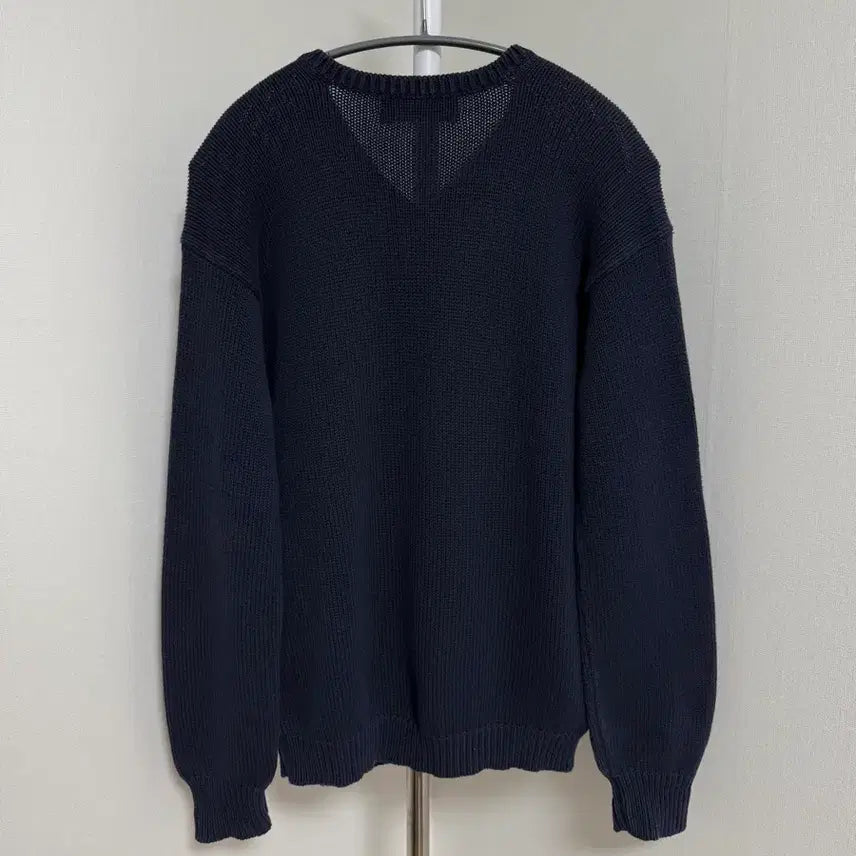 [BUNJANG] Polo Sport V-Neck Cotton Knit Navy / 폴로 스포츠 브이넥 코튼 니트 네이비