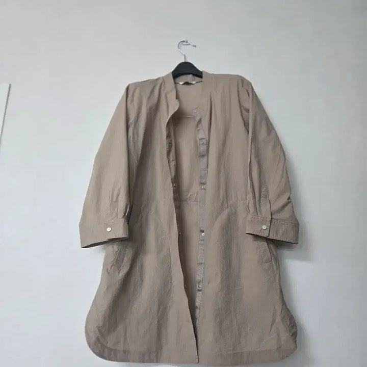 [BUNJANG] Marie Claire Beige Long Dress Coat / Marie claire 마리끌레르 베이지 롱 원피스 코트