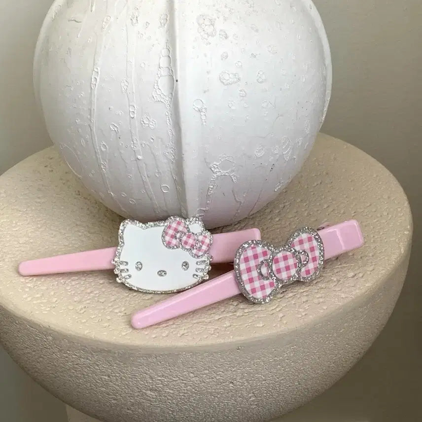 [BUNJANG] Pink Hair Claw Clip Set / 핑크 헤어 집게핀 세트(새상품)