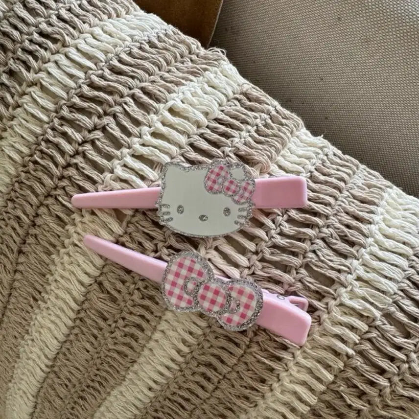 [BUNJANG] Pink Hair Claw Clip Set / 핑크 헤어 집게핀 세트(새상품)