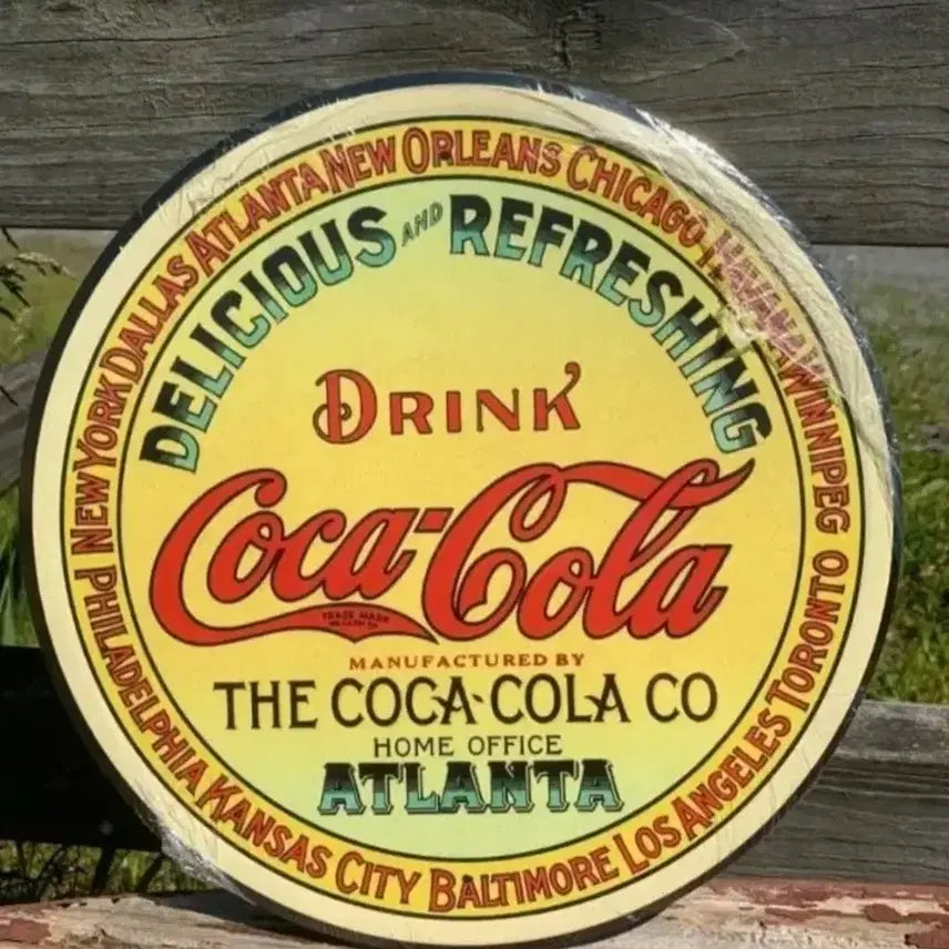 [BUNJANG] Vintage Coca-Cola Round Advertising Sign USA Collection Replica / 빈티지/앤틱 코카콜라 라운드 광고사인 USA 콜렉션 리플리카