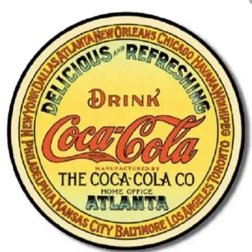 [BUNJANG] Vintage Coca-Cola Round Advertising Sign USA Collection Replica / 빈티지/앤틱 코카콜라 라운드 광고사인 USA 콜렉션 리플리카
