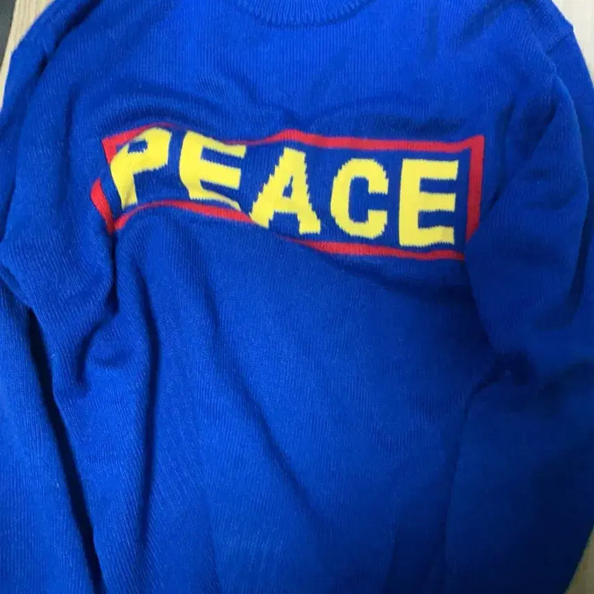 [BUNJANG] Blue Lettering Knit Sweater / 블루 니트 사이즈 100