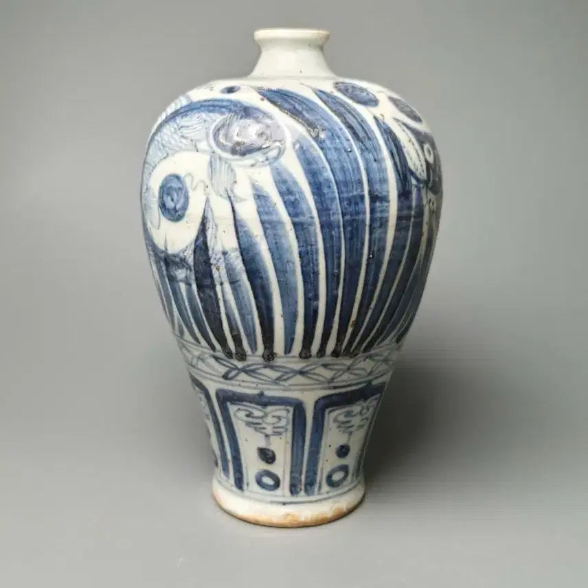 [BUNJANG] Celadon Porcelain Fish Motif Vase / 원청화 청화백자 어락문 매병 중국도자기 골동품 수집품 미술품