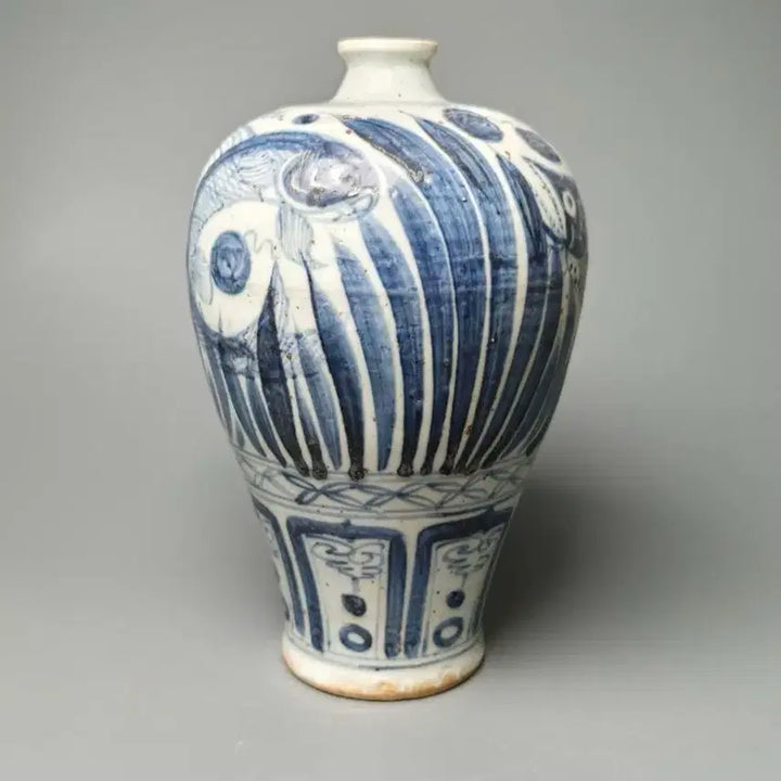 [BUNJANG] Celadon Porcelain Fish Motif Vase / 원청화 청화백자 어락문 매병 중국도자기 골동품 수집품 미술품