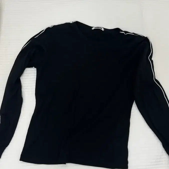 [BUNJANG] Youngoh Line Pointed Longsleeve - Black / 영오 youngoh LINE POINTED LONGSLEEVE 블랙