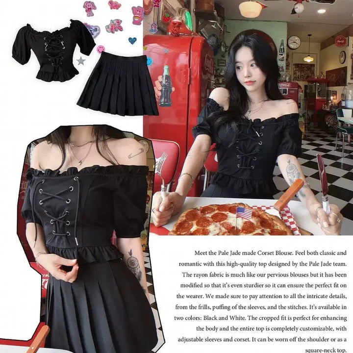[BUNJANG] Pale Jade Corset Black / 페일제이드 코르셋 BL