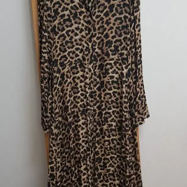 [BUNJANG] ZARA Leopard Print Long Shirt Dress Robe / 자라 레오파드 롱셔츠원피스 호피문양 로브