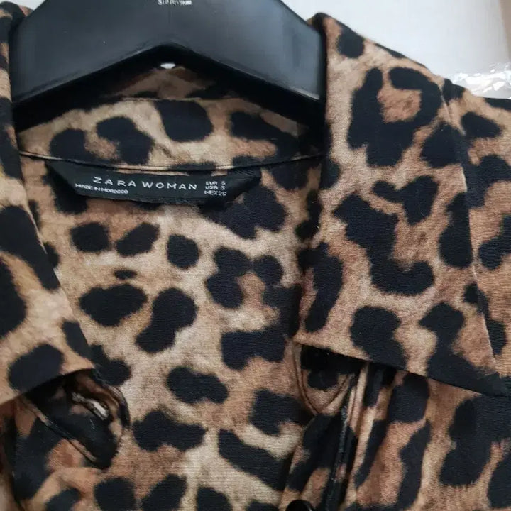 [BUNJANG] ZARA Leopard Print Long Shirt Dress Robe / 자라 레오파드 롱셔츠원피스 호피문양 로브