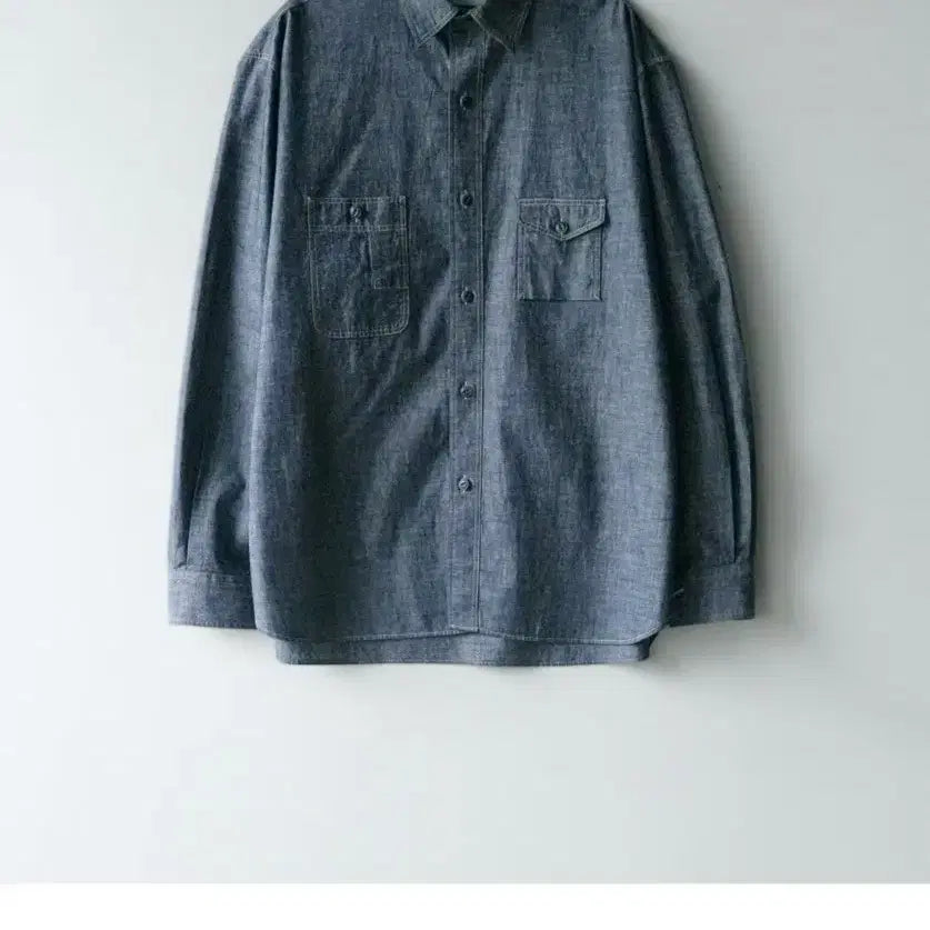 [BUNJANG] Ourselfs Washed Chambray Shirt Dark Indigo / (새상품)26SS 아워셀브스 워시드 샴브레이 셔츠 다크인디고 3
