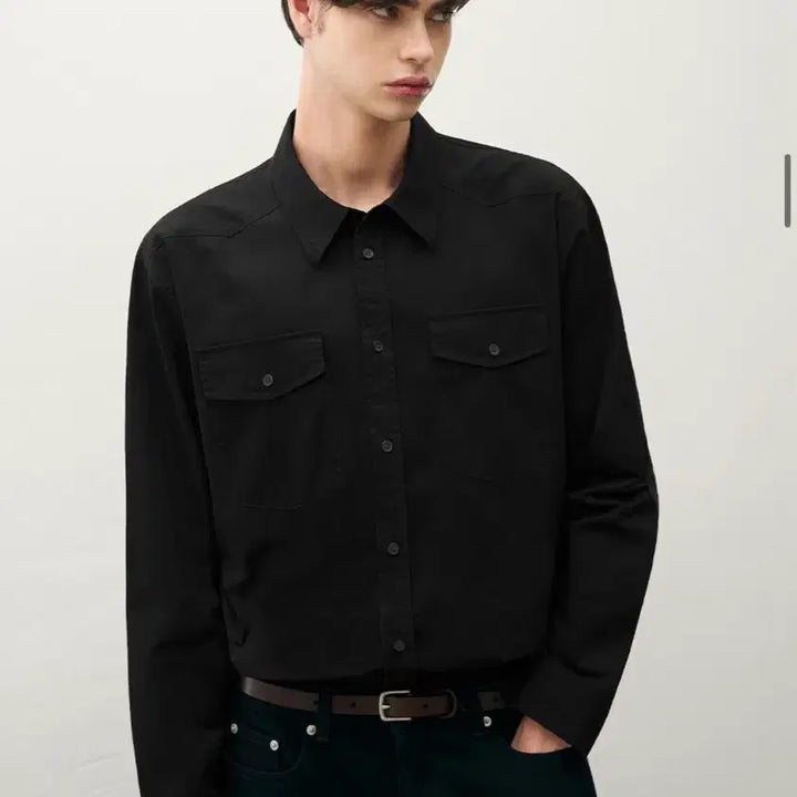 [SOLD OUT] (L) 드로우핏 워시드 코튼 웨스턴 셔츠 [BLACK] 판매