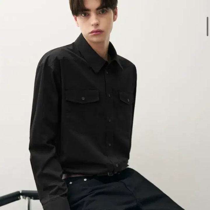 [SOLD OUT] (L) 드로우핏 워시드 코튼 웨스턴 셔츠 [BLACK] 판매