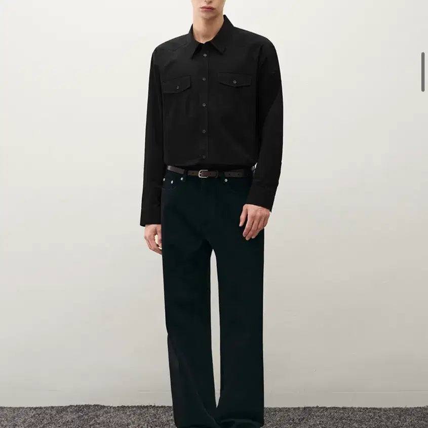 [SOLD OUT] (L) 드로우핏 워시드 코튼 웨스턴 셔츠 [BLACK] 판매