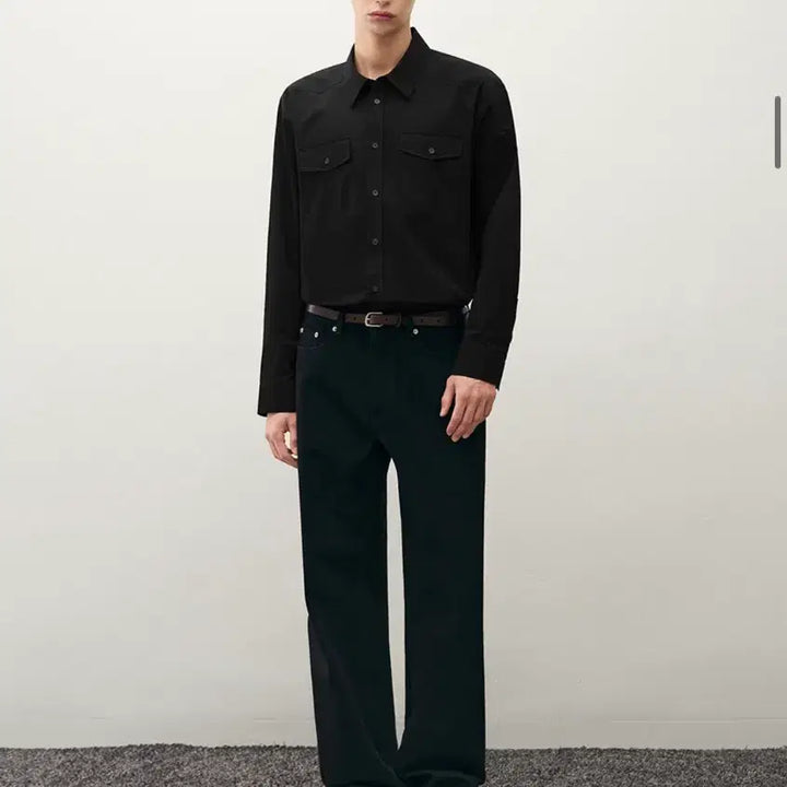 [SOLD OUT] (L) 드로우핏 워시드 코튼 웨스턴 셔츠 [BLACK] 판매