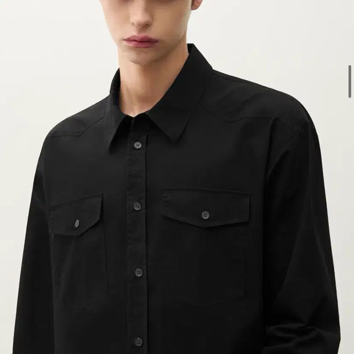 [SOLD OUT] (L) 드로우핏 워시드 코튼 웨스턴 셔츠 [BLACK] 판매