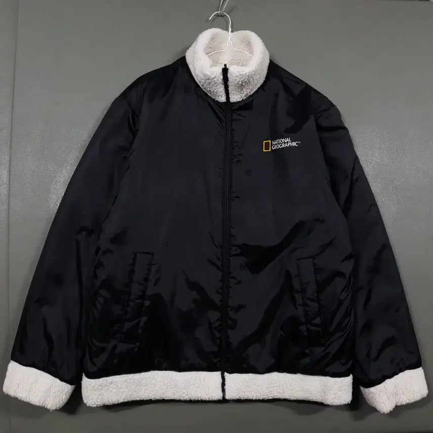 [BUNJANG] National Geographic Reversible Sherpa Fleece Zip-Up Jacket XL / 실측 XL) 내셔널지오그래픽 리버서블 양면 쉐르파 플리스 집업 자켓