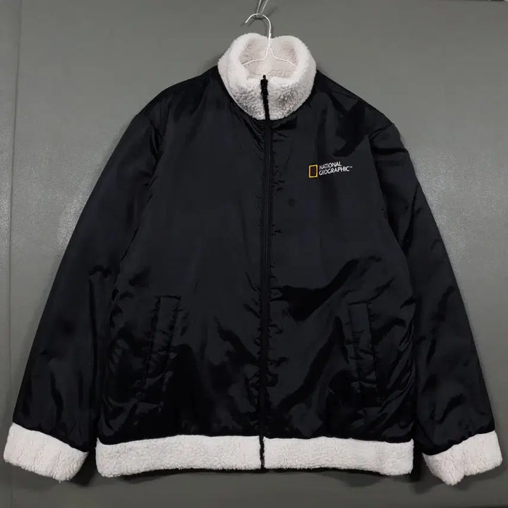 [BUNJANG] National Geographic Reversible Sherpa Fleece Zip-Up Jacket XL / 실측 XL) 내셔널지오그래픽 리버서블 양면 쉐르파 플리스 집업 자켓