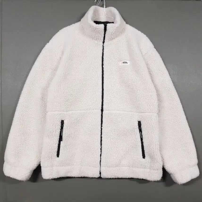 [BUNJANG] National Geographic Reversible Sherpa Fleece Zip-Up Jacket XL / 실측 XL) 내셔널지오그래픽 리버서블 양면 쉐르파 플리스 집업 자켓